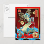 Chinees Nieuw jaar-2013-Jaar van de Slang Feestdagenkaart (Voorkant / Achterkant)