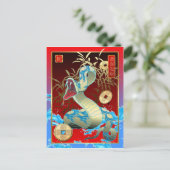 Chinees Nieuw jaar-2013-Jaar van de Slang Feestdagenkaart (Staand voorkant)