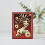 Chinees Nieuw jaar-2013-Jaar van de Slang Feestdagenkaart (Staand voorkant)