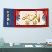 Chinees Nieuw Jaar 2021 met de banner van de Lanta (Beurs)