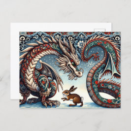 Chinees Nieuw Maanjaar van Draak, Postcrossing Briefkaart