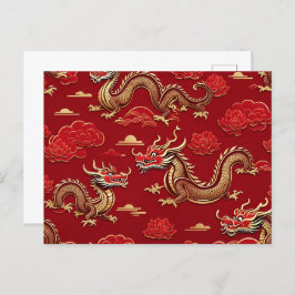 Chinees Nieuw Maanjaar van Draak, Postcrossing Briefkaart