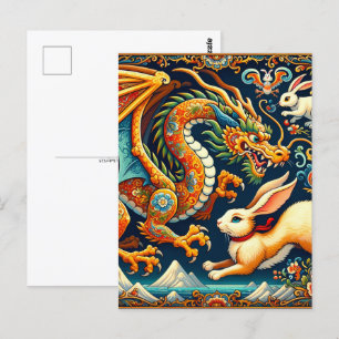 Chinees Nieuw Maanjaar van Draak, Postcrossing Briefkaart