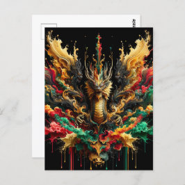 Chinees Nieuw Maanjaar van Draak, Postcrossing Briefkaart