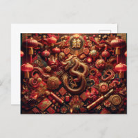 Chinees Nieuw Maanjaar van Draak, Postcrossing