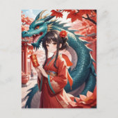 Chinees Nieuw Maanjaar van Draak, Postcrossing Briefkaart (Voorkant)