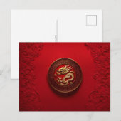Chinees Nieuw Maanjaar van Draak, Postcrossing Briefkaart (Voorkant / Achterkant)