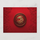 Chinees Nieuw Maanjaar van Draak, Postcrossing Briefkaart (Voorkant)