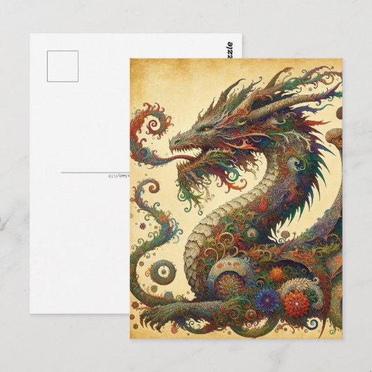 Chinees Nieuw Maanjaar van Draak, Postcrossing Briefkaart (Voorkant / Achterkant)