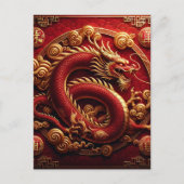 Chinees Nieuw Maanjaar van Draak, Postcrossing Briefkaart (Voorkant)