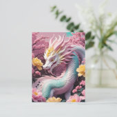 Chinees Nieuw Maanjaar van Draak, Postcrossing Briefkaart (Staand voorkant)