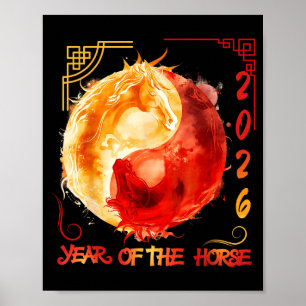 Chinees Nieuw Maanjaar van het Paard 2026 Poster