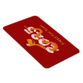 Chinees nieuw maanjaar zodiac houten slang 2025 magneet (Rechterzijde)