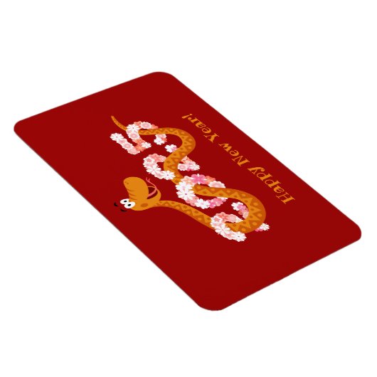 Chinees nieuw maanjaar zodiac houten slang 2025 magneet (Rechterzijde)