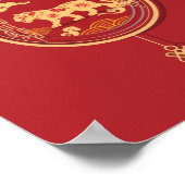 Chinees nieuwe jaar 2022 van de tijger. poster (Hoek)