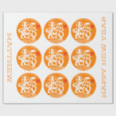 Chinees nieuwe jaar dierentuin kiezen kleur Aangep Cadeaupapier (Vlak)