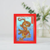 Chinees Nieuwjaar 2012, het jaar van de draak Feestdagenkaart (Staand voorkant)