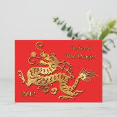 Chinees nieuwjaar 2012 Jaar van de draak Kaart (Staand voorkant)
