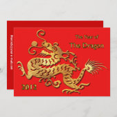 Chinees nieuwjaar 2012 Jaar van de draak Kaart (Voorkant / Achterkant)