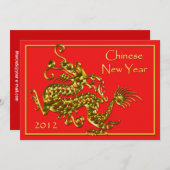 Chinees nieuwjaar 2012 Jaar van de draak Kaart (Voorkant / Achterkant)