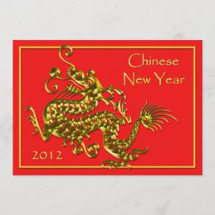 Chinees nieuwjaar 2012 Jaar van de draak Kaart