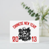 Chinees Nieuwjaar 2013 Feestdagenkaart (Staand voorkant)