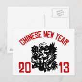 Chinees Nieuwjaar 2013 Feestdagenkaart (Voorkant / Achterkant)
