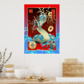 Chinees nieuwjaar 2013 van de slang poster (Keuken)