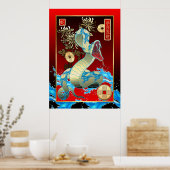 Chinees nieuwjaar 2013 van de slang poster (Keuken)