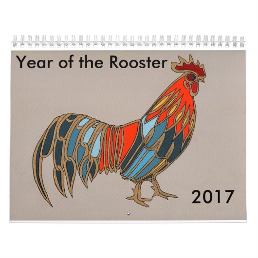 Chinees nieuwjaar 2017 - Jaar van de rooster Kalender (Hoes)