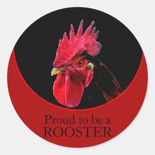 Chinees Nieuwjaar 2017 Verjaardag Zodiac Rooster S Ronde Sticker (Voorkant)