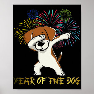 Chinees Nieuwjaar 2018 Vuurwerk Chinees Dierenriem Poster