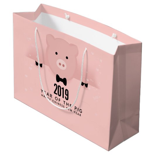 Chinees nieuwjaar 2019 groot cadeauzakje (Achterkant Gekanteld)