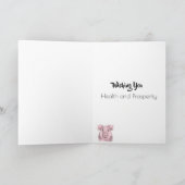 Chinees Nieuwjaar 2019 Jaar van de Varken Feestdagen Kaart (Binnen)