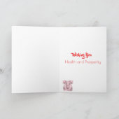 Chinees nieuwjaar 2019 Jaar van de Varkens Feestdagen Kaart (Binnen)