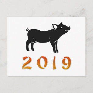 Chinees nieuwjaar 2019 Varkens Feestdagenkaart