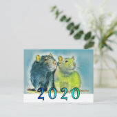 Chinees nieuwjaar 2020 briefkaart (Staand voorkant)