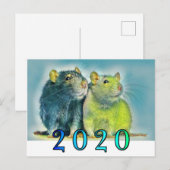 Chinees nieuwjaar 2020 briefkaart (Voorkant / Achterkant)