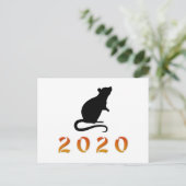 Chinees nieuwjaar 2020 briefkaart (Staand voorkant)