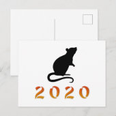 Chinees nieuwjaar 2020 briefkaart (Voorkant / Achterkant)