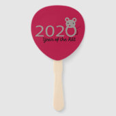 Chinees nieuwjaar 2020 Jaar van de Rat Handwaaier (Achterkant)