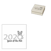 Chinees nieuwjaar 2020 Jaar van de Rat Rubberstempel (Gestempeld)