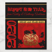 Chinees nieuwjaar 2020 Zodiac Birthday WL Wijn Etiket (Enkel label)