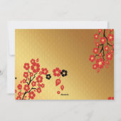 Chinees Nieuwjaar 2021 Familiefoto Bloemengoud Feestdagenkaart (Achterkant)