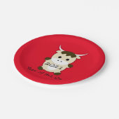 Chinees nieuwjaar 2021 Jaar van de Ox Papieren Bordje (Gekanteld)