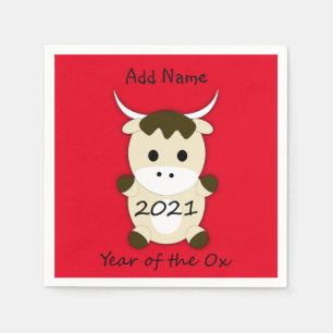 Chinees nieuwjaar 2021 Jaar van de Ox Servet