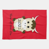 Chinees nieuwjaar 2021 Jaar van de Ox Theedoek (Horizontaal)