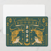 Chinees Nieuwjaar 2022 Kerstkaart (Voorkant / Achterkant)