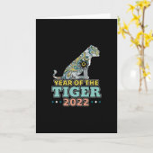 Chinees Nieuwjaar 2022 - Witte Tijger Kaart (Gele Bloem)