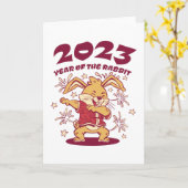 Chinees Nieuwjaar 2023 - Jaar van de Konijn Kaart (Gele Bloem)